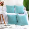 thumbnail image 6 of Unique Bargains 4-pcs Decoratiove Throw Cushion Pillow Covers Light Blue 20"x20", 6 of 8