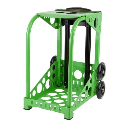 Zuca Sport Chilli Insert Bag (Red) & Green Frame with Flashing Wheels