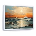 thumbnail image 2 of Designart "Striking Scenery Of Beach Sunset II" Coastal Sunset Floater Framed Canvas Prints, 2 of 5
