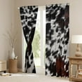 thumbnail image 3 of Manfei Chic Cow Print Blackout Curtains Set of 2 (52x84 Each) for Adult, Rustic Farmhouse Window Curtains, Simple Fashion Style Curtains and Drapes, Window Curtains Room Decor, 3 of 6