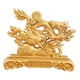 thumbnail image 3 of Estatua de caballo y dragón, decoración de mesa, miniartesanía, escultura de animal de metal dorado, adorno de escritorio para sala de estar, estante,, 3 of 7