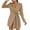 Khaki, variant on Aoochasliy Fall Dresses for Women Clothes Ladies Spring Autumn V-Neck Solid Color Temperament Long Sleeve Soft-Up Pleated Blazer Dress