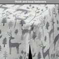 thumbnail image 4 of Christmas Dog Crate Cover, Deer in the Winter Forest Happy New Year in Woodland Trees Graphic Art, Easy to Use Pet Kennel Cover for Dogs, 35" x 23" x 27", Dust Grey Pale Taupe, by Ambesonne, 4 of 6