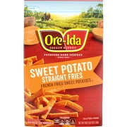 Ore-Ida Sweet Potato Straight Cut French Fries Fried Frozen Sweet Potatoes, 19 oz Bag