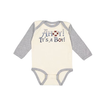 

Inktastic Ahoy It s a Boy Boys Long Sleeve Baby Bodysuit