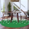thumbnail image 3 of Saint Patrick's Day Round Area Rug 5Ft Washable Circle Rugs for Living Room Bedroom, Spring Lucky Grasses Falling Non-Slip Carpet Floor Mats Indoor Outdoor Carpet Runner Aesthetic Home Decor, 3 of 8