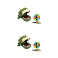 thumbnail image 2 of Bewildely Juguete aterrador para morder a mano de dinosaurio, de cocodrilo de descompresión, alivio del estrés, juguetes geniales, Verde claro 2piezas, 2 of 6