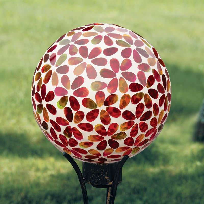 Carson 10 in. Mosaic Gazing Ball Floral