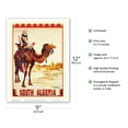thumbnail image 2 of South Algeria - Nomad on Camel - Algerian Railway - Vintage Travel Poster by Roger Irriera c.1930 - Master Art Print (Unframed) 9in x 12in, 2 of 4