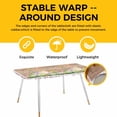 thumbnail image 4 of Happy Easter Bunny Table Cloths for 8 Foot Rectangle Tables, Spring Floral Wooden Pink Plaid Patio Waterproof Elastic Fitted Tablecloths, Washable Rectangular Table Cover for Camping, 4 of 8