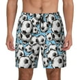 thumbnail image 2 of Goofa Football Soccer Ball Printed Men's Swim Trunks Board Shorts Quick Dry Mens Swimming Trunks with Compression Liner,Breathable Fit Hawaii Beach Shorts-Large, 2 of 9