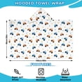thumbnail image 2 of Cartoon Tractors Stars White Pattern Hooded Bath Towel，60"x35" for Ages 3 To 12 Kids, Quick Dry Lightweight Soft Microfiber Hood Beach Towel Cover Up for Kids, 2 of 7