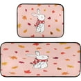 thumbnail image 7 of SKYSONIC Rabbit Autumn Leaves Kitchen Rugs 2 Pieces, Cute Bunny Fall Floor Mat Room Area Rug Washable Carpet Perfect for Living Room Bedroom Entryway, 7 of 7