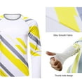thumbnail image 6 of Rash Guard for Men Workout Shirts Quick Dry Swim Shirts UPF 50+ Sun Protection Long Sleeve Men's Clothing Yellow L, 6 of 7