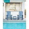 thumbnail image 2 of Oversized HDPE Outdoor Rocking Chair, Blue, All-Weather Patio Rocker, 2 of 8