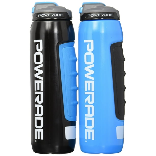 Powerade Premium Squeeze 32 oz Water Bottle 2 pack black / blue