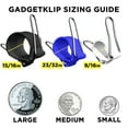 thumbnail image 3 of GadgetKlip Garden Clips: Re-usable, simple to use plant accessory for indoor/outdoor use with plants, garden tools, hoops, trellis + plant cages-6 clips- 2 Small White, 2 Medium Blue, 2 Large Black, 3 of 7