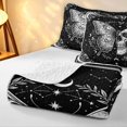 thumbnail image 4 of Homewish Goth Halloween Skull Butterfly Twin Quilt Set,Moon Mushroom Twin Coverlet Set,Black Reversible,2pcs, 4 of 7