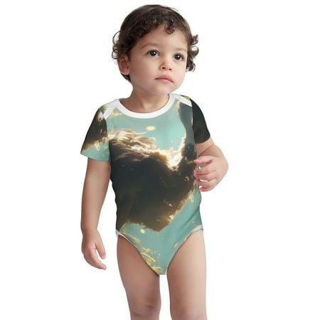 

Kdxio Majestic Ostrich In Forest Pattern Unisex Baby Cotton Short Sleeve Bodysuits-2 Years