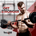 thumbnail image 2 of Yes4All 480LB Standard Straight Barbell 60", Weight Bar 1" Diameter - Star Lock Collars & Rubber Ring for Deadlifts, Squats, 2 of 6