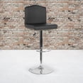 thumbnail image 4 of Bellagio Contemporary Adjustable Height Barstool with Accent Nail Trim in Black Fabric, 4 of 6