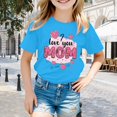 thumbnail image 2 of TZEWGL T-Shirts For Kid Bouquet Cute Printed Solid Color Short Sleeve Blouse For Infnants size 8-9T, 2 of 4