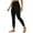 Black, variant on Women's High Waist Seamless Workout Leggings for Yoga Running and Beach Sports Comfortable Athletic Tights