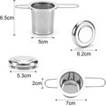 thumbnail image 2 of Dww-filtre Th, 304 Filtre The En Acier Inoxydable Infuseur Th Avec Poigne Pliable Et Couvercle Pour Tasses Et Thires De Diffrentes Tailles, 2 of 5