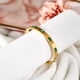 thumbnail image 2 of JeenMata Pulsera de Esclava Adornada con Piedra Verde Pulsera Chapada en Oro Amarillo: Joyería Llamativa para Mujeres, 2 of 5