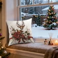 thumbnail image 4 of Under $5 Christmas Throw Pillow Covers Christmas Pillow Cover with Reindeer Print Pillowcase Holiday Decorations for Sofa Couch Livingroom Bed 18x18", 4 of 7