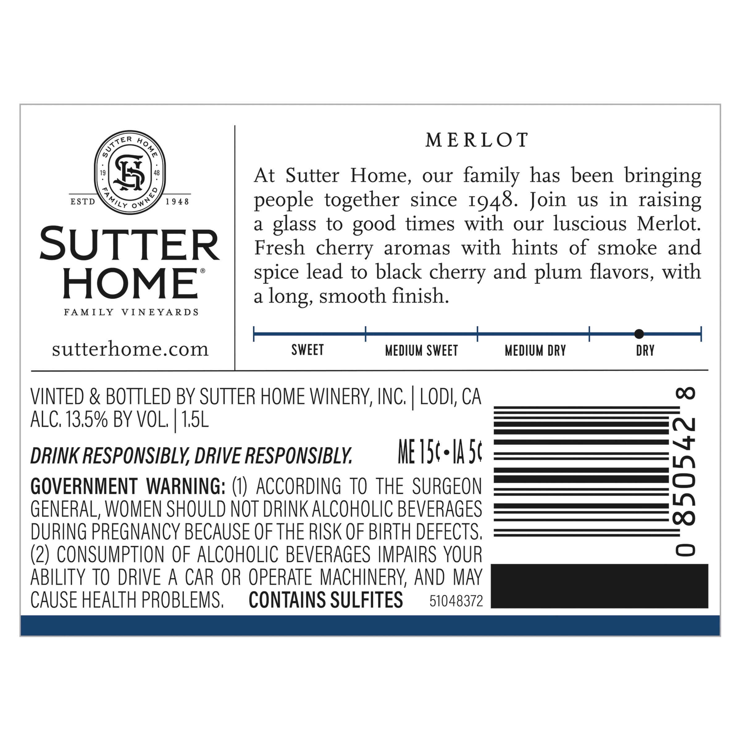 Sutter Home Merlot  The Best Wine Store