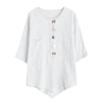 thumbnail image 2 of Mefallenssiah T-Shirt Décontracté Mode pour Femmes Manches Courtes Col en V Chandail en Molleton Blouse, 2 of 4