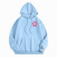 thumbnail image 6 of Towmus Women's Graphic Hoodies Oversized Sweatshirts Letter Flower Print Hooded Pullover Tops Cute Fall Clothes, 6 of 6