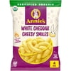Annie's Organic White Cheddar Cheesy Smiles, Baked Corn Puffs, Gluten Free, 4 oz