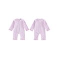 thumbnail image 2 of BemeyourBBs Newborn Baby Girl Pink One Piece Swimsuit Infant Girl Bathing Suit Flower Print Rash Guard Long Sleeve Zipper Ruffle Swimwear Summer Pool Beachwear, 2 of 9