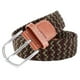 thumbnail image 1 of 41 * 1.3 Inch Unisex Elastic Fabric Braided Stretch Belt Casual Men Women Waist Belt with PU Leather Buckle,green+coffee, 1 of 3