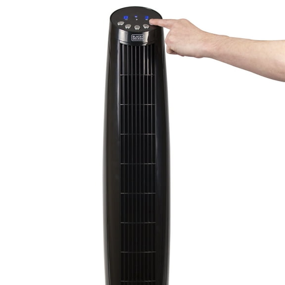 BLACK DECKER 3-Speed 45-Watt 36-In. Digital Oscillating Tower Fan with Remote, BFTR36B, New