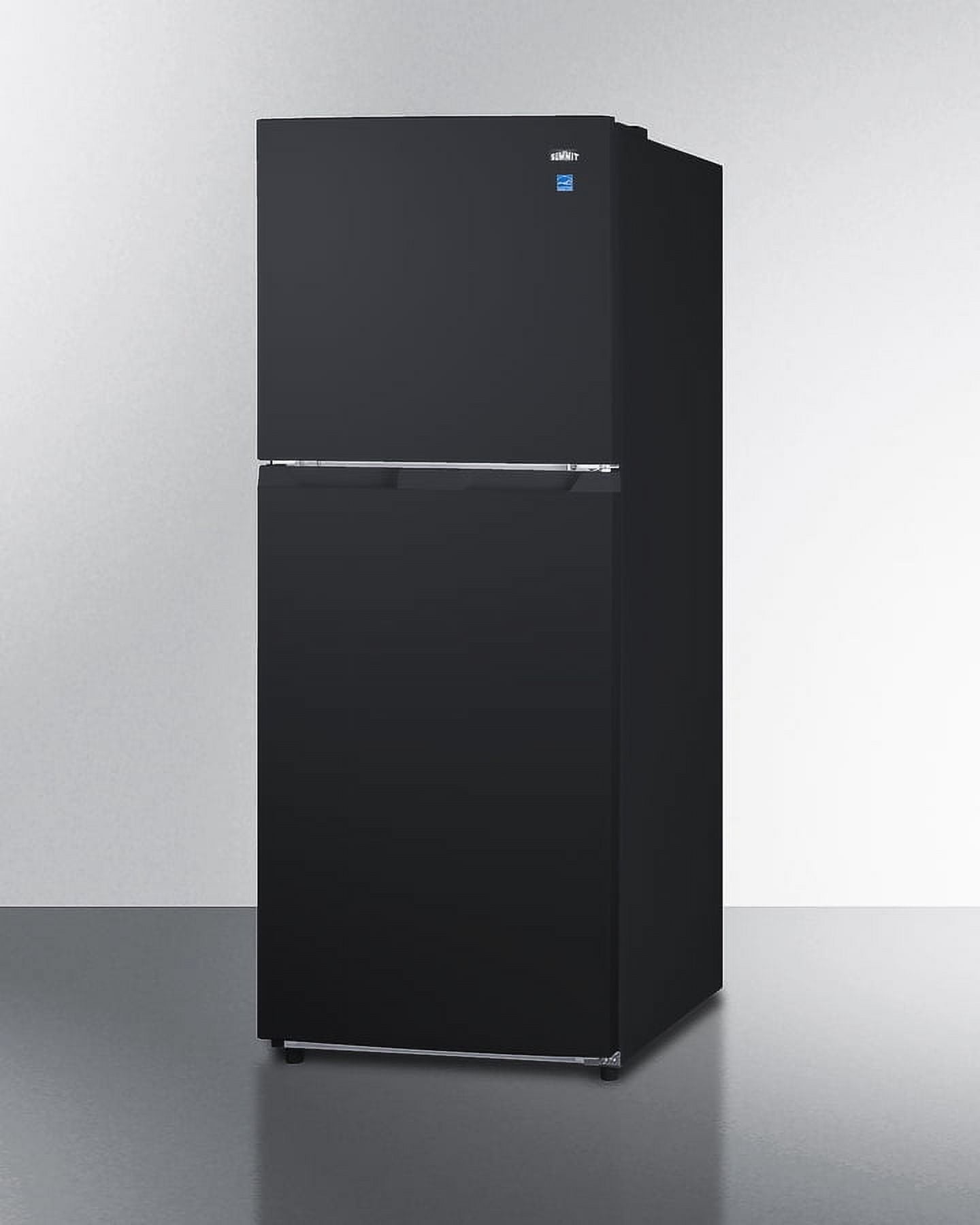 24" Wide Top Mount Refrigerator-Freezer with Icemaker, black