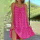 thumbnail image 1 of ICHUANYI Clearance Women's Casual Sleeveless Sling Relaxed Casual Short Dress(Hot Pink, XL) ICHUANYI WER2023080901816, 1 of 6