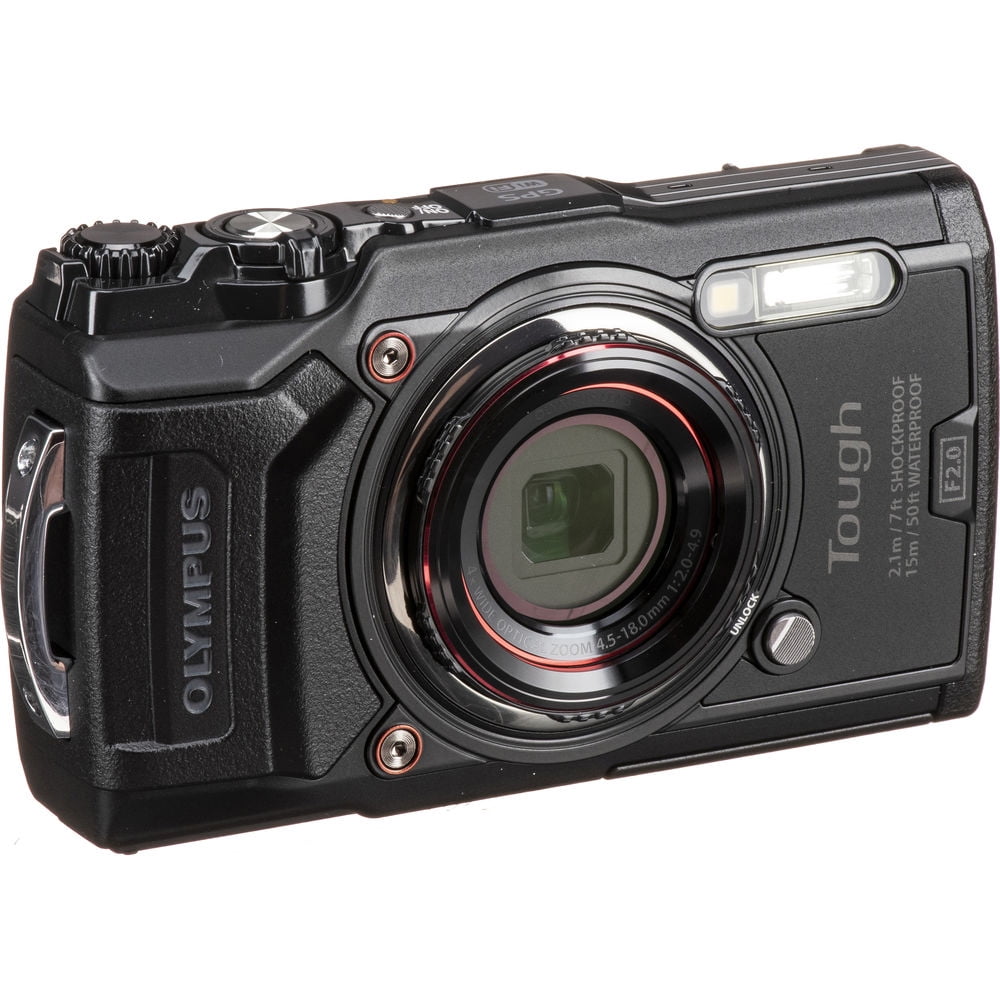 Olympus Tough TG-6 Compact Digital Camera - Black, Shoot, Pro