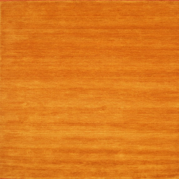 Ahgly Company Indoor Square Contemporary Orange Red Abstract Area Rugs, 8' Square