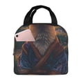 thumbnail image 1 of Disketp Garden Meditating Weasel for Insulated Lunch Bag for Women and Men, Perfect for Work, Hiking, Picnic, 1 of 8