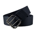 thumbnail image 5 of Jessboyy Canvas Belt for Men Double Prong Buckle Webbing Belts Stretchy Mens Belts for Hiking Outdoor Work Black,Free Size, 5 of 7