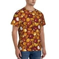thumbnail image 2 of Bixox Men's Almond Nuts Printed Short Sleeve Skinny Athletic T-Shirt, 2 of 6