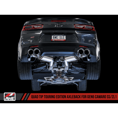 AWE Tuning 16-21 Chevrolet Camaro SS Touring Edition Axle-Back Exhaust with Quad Chrome Silver Tips