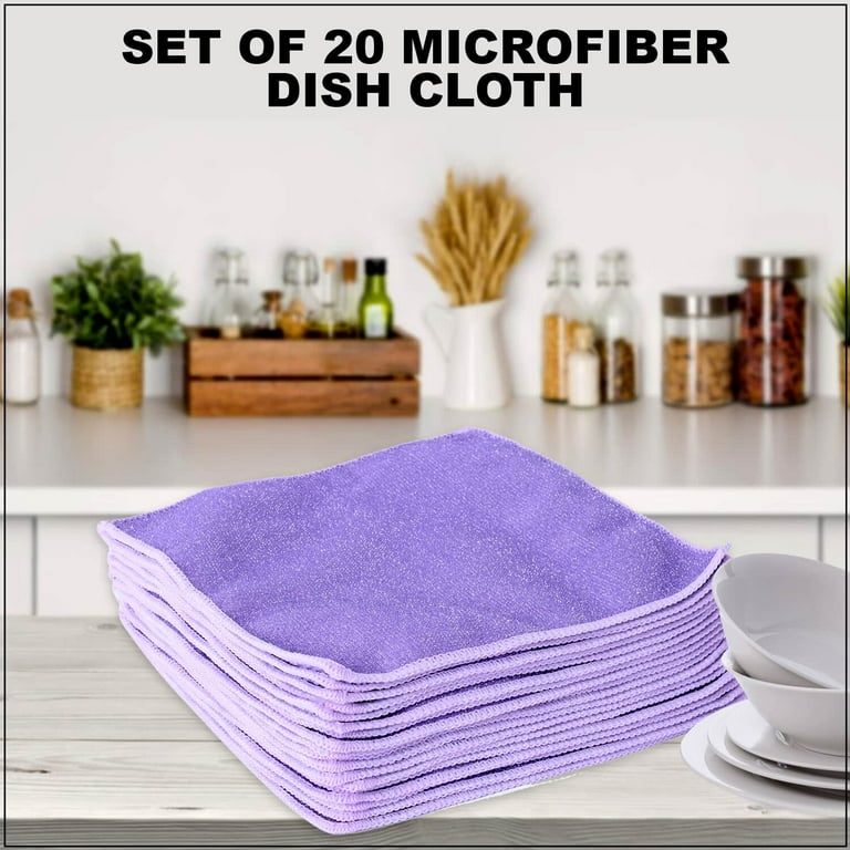 Buy Set of 24 Green Cotton Kitchen Towels Dish Cloth Scrubbing Towels  Clothes Cleaning Rags Kitchen Essentials at ShopLC.