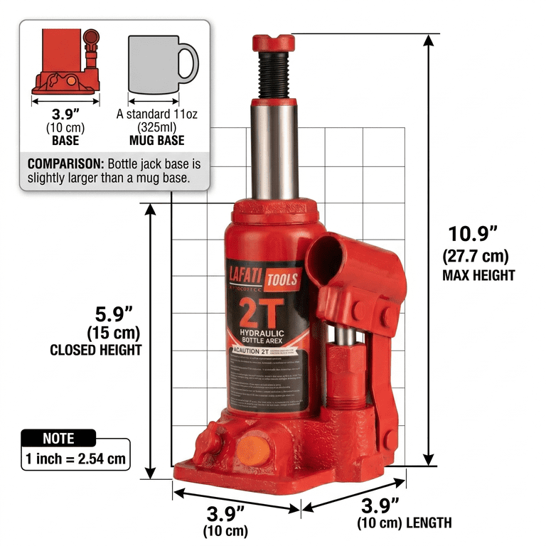 Lafati 2-Ton Hydraulic Bottle Jack for Car Repair photo 2