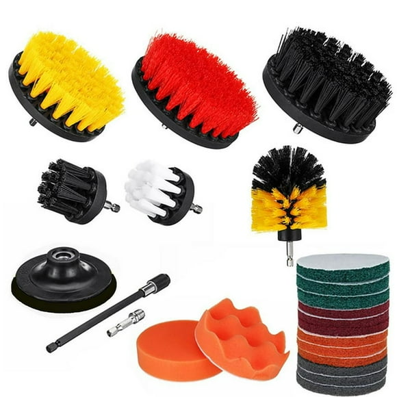 CNKOO 22pcs Electric Drill Brush Set Power Scrubber Drill Brush Kit Scrubing Pads Cleaning Set for Tile Sealants Bathtub Sinks Floor