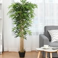 thumbnail image 3 of Costway 5-Feet Artificial Bamboo Silk Tree Green Indoor Outdoor Home Decorative Planter, 3 of 10