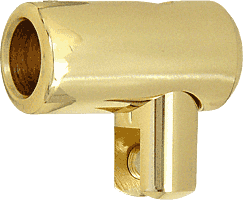 CRL S5BR Polished Brass Support Bar U-Bracket for 3/8" and 1/2" Glass